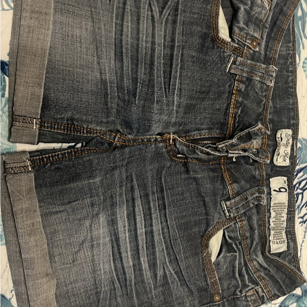 7 For All Mankind Dark Blue Jean Shorts